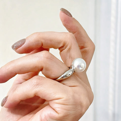 Power Edison Pearl Ring - Sterling Silver